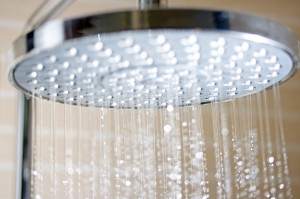 Shower head to illustrate shower tips by Mini Mops House Cleaning